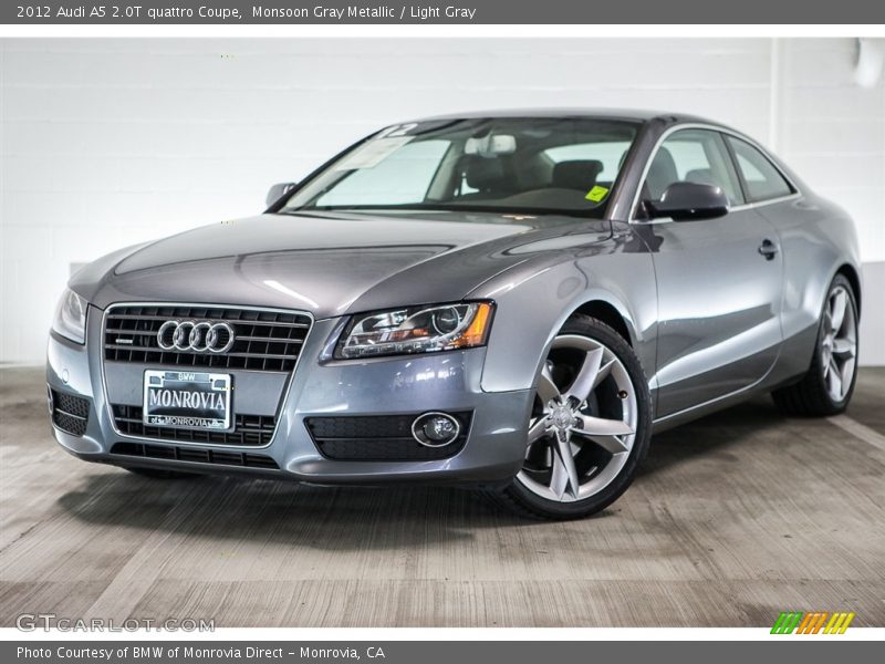Monsoon Gray Metallic / Light Gray 2012 Audi A5 2.0T quattro Coupe