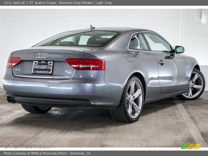 Monsoon Gray Metallic / Light Gray 2012 Audi A5 2.0T quattro Coupe