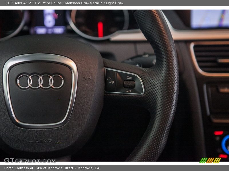 Monsoon Gray Metallic / Light Gray 2012 Audi A5 2.0T quattro Coupe