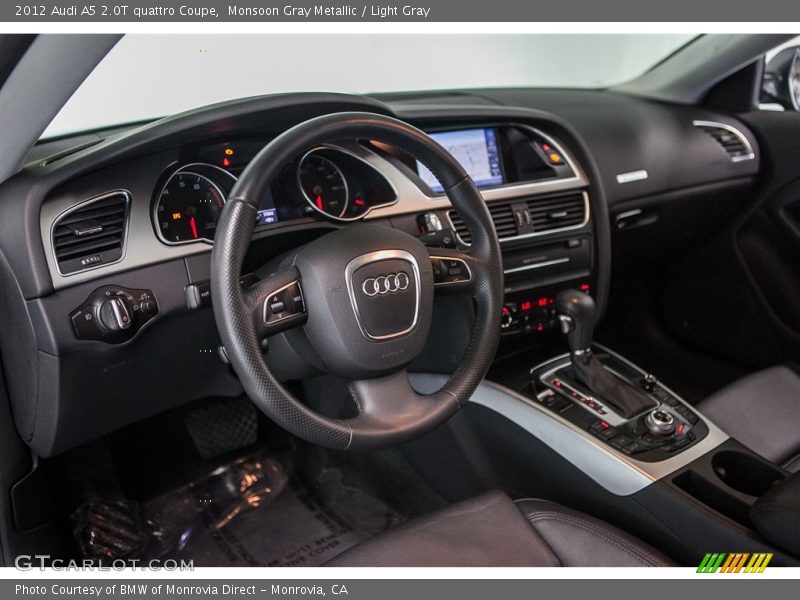 Monsoon Gray Metallic / Light Gray 2012 Audi A5 2.0T quattro Coupe