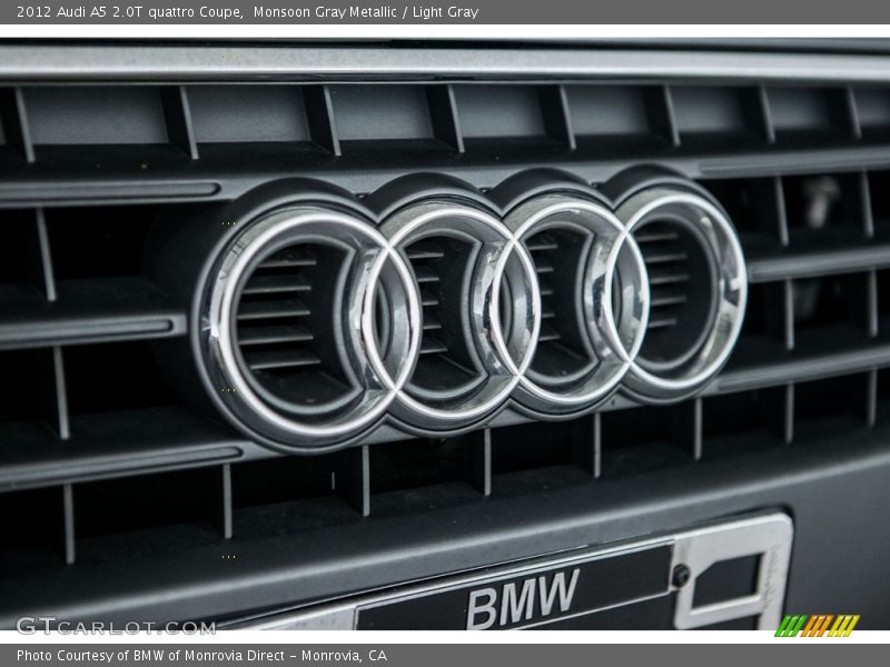 Monsoon Gray Metallic / Light Gray 2012 Audi A5 2.0T quattro Coupe