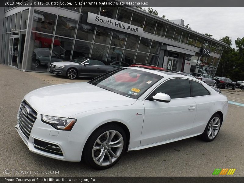 Glacier White Metallic / Black/Magma Red 2013 Audi S5 3.0 TFSI quattro Coupe