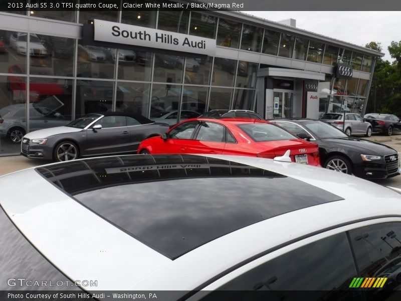 Glacier White Metallic / Black/Magma Red 2013 Audi S5 3.0 TFSI quattro Coupe