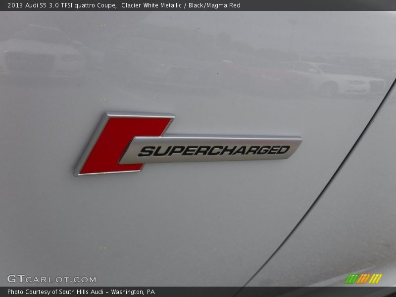 Glacier White Metallic / Black/Magma Red 2013 Audi S5 3.0 TFSI quattro Coupe