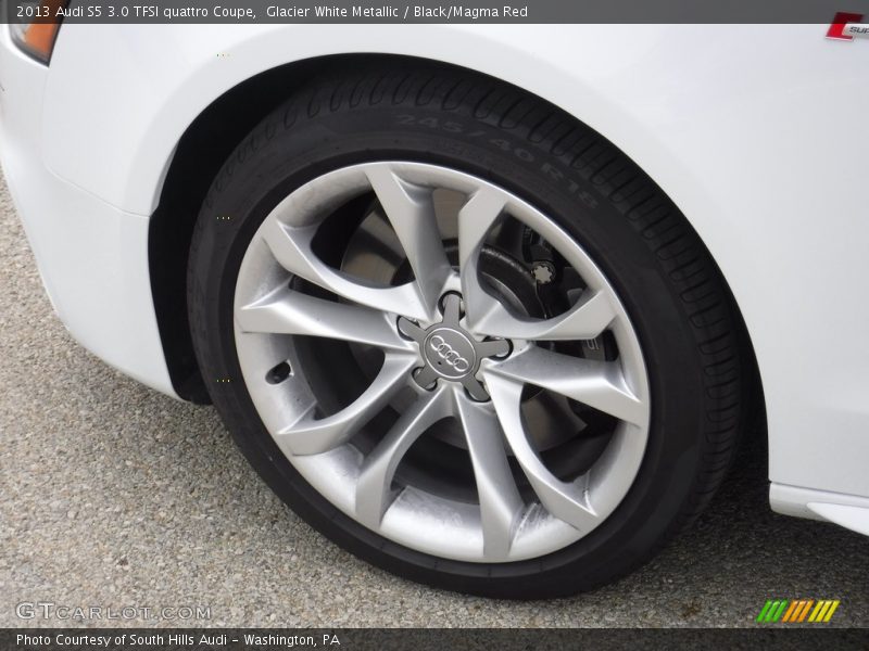 Glacier White Metallic / Black/Magma Red 2013 Audi S5 3.0 TFSI quattro Coupe