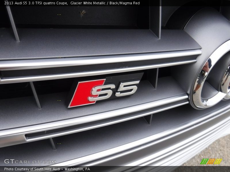 Glacier White Metallic / Black/Magma Red 2013 Audi S5 3.0 TFSI quattro Coupe