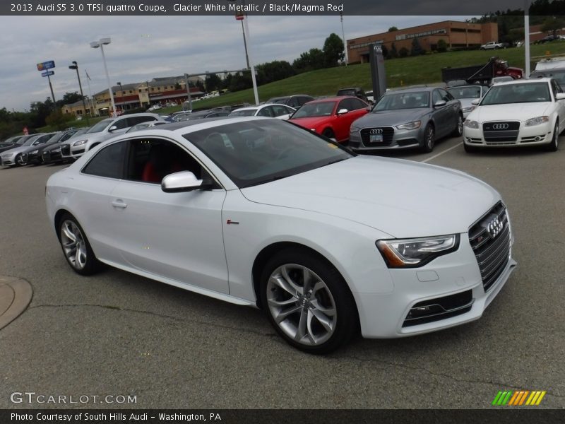 Glacier White Metallic / Black/Magma Red 2013 Audi S5 3.0 TFSI quattro Coupe