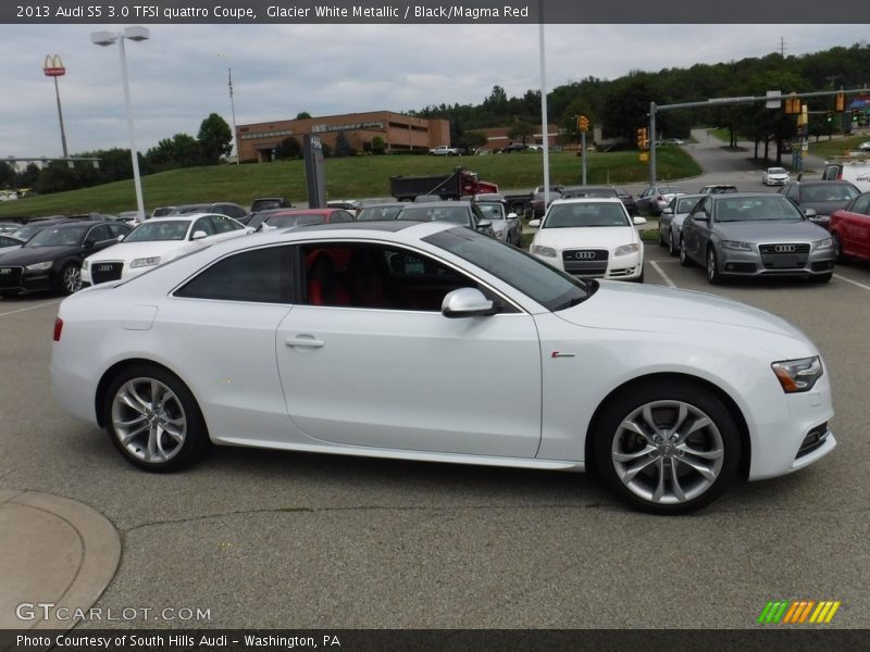 Glacier White Metallic / Black/Magma Red 2013 Audi S5 3.0 TFSI quattro Coupe