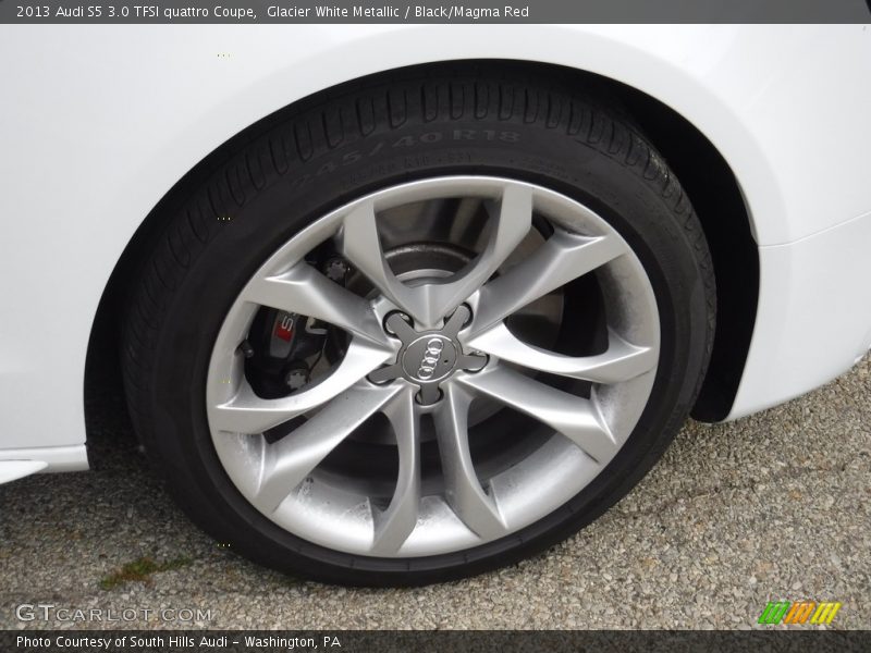 Glacier White Metallic / Black/Magma Red 2013 Audi S5 3.0 TFSI quattro Coupe