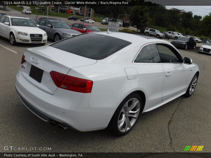Glacier White Metallic / Black/Magma Red 2013 Audi S5 3.0 TFSI quattro Coupe