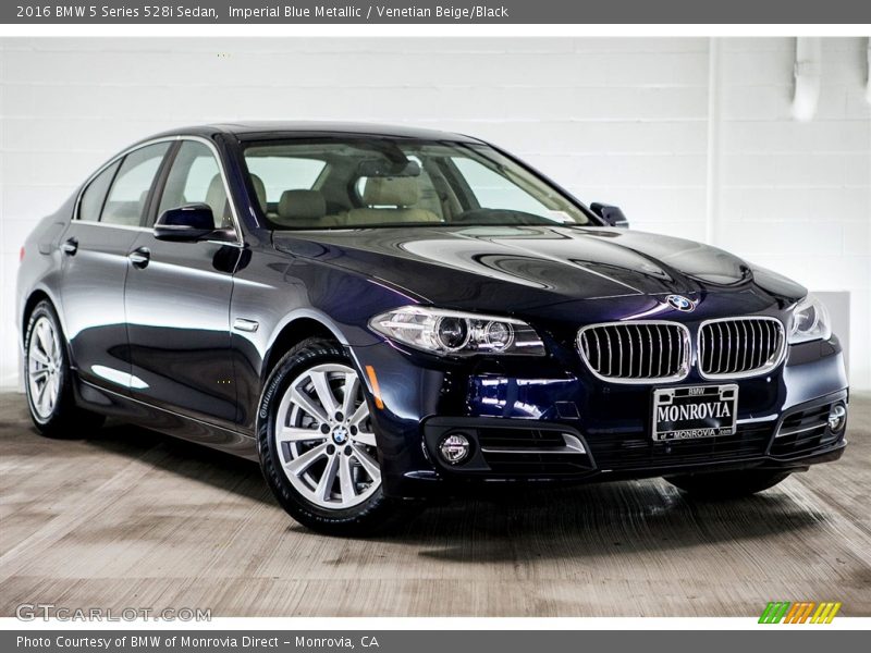 Imperial Blue Metallic / Venetian Beige/Black 2016 BMW 5 Series 528i Sedan