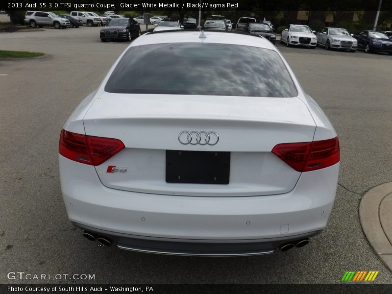 Glacier White Metallic / Black/Magma Red 2013 Audi S5 3.0 TFSI quattro Coupe