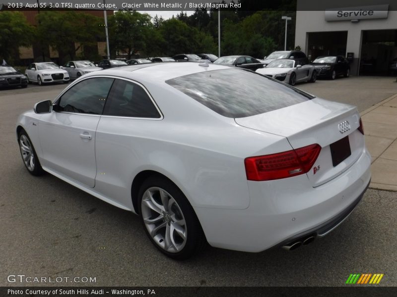 Glacier White Metallic / Black/Magma Red 2013 Audi S5 3.0 TFSI quattro Coupe