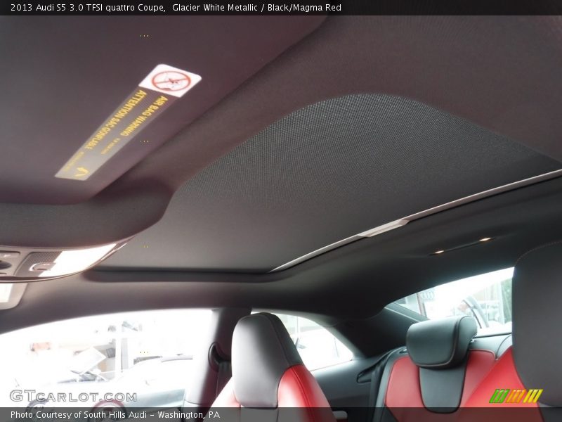 Glacier White Metallic / Black/Magma Red 2013 Audi S5 3.0 TFSI quattro Coupe