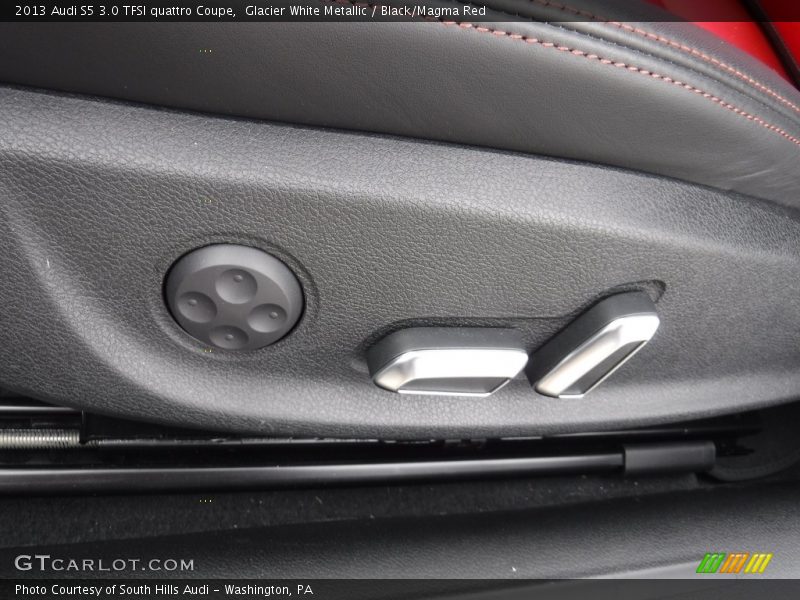 Glacier White Metallic / Black/Magma Red 2013 Audi S5 3.0 TFSI quattro Coupe