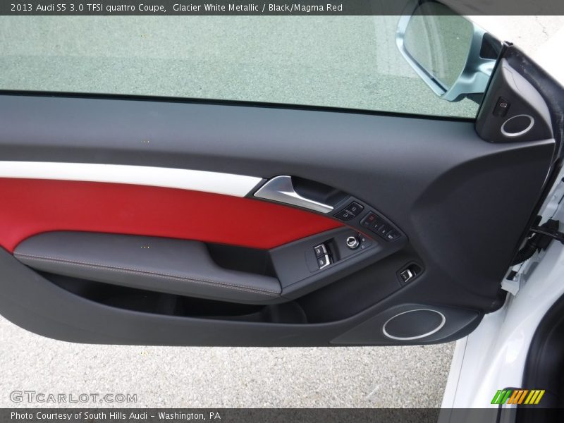 Glacier White Metallic / Black/Magma Red 2013 Audi S5 3.0 TFSI quattro Coupe