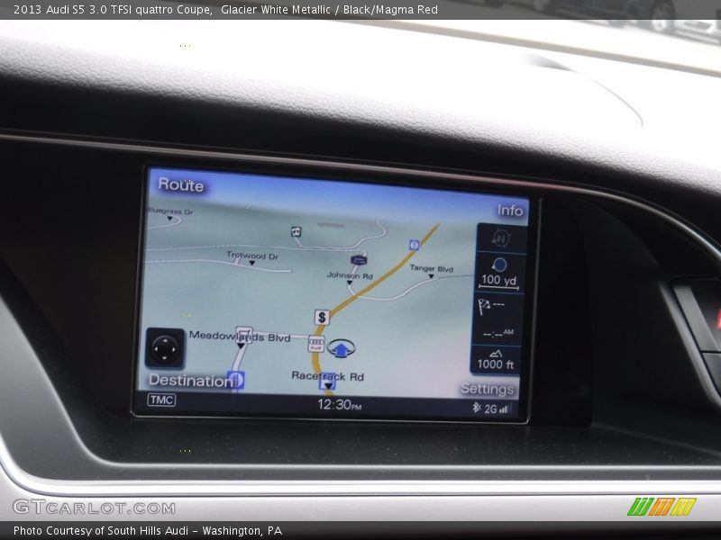 Glacier White Metallic / Black/Magma Red 2013 Audi S5 3.0 TFSI quattro Coupe