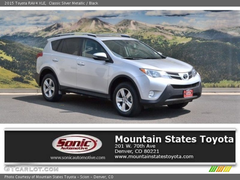 Classic Silver Metallic / Black 2015 Toyota RAV4 XLE