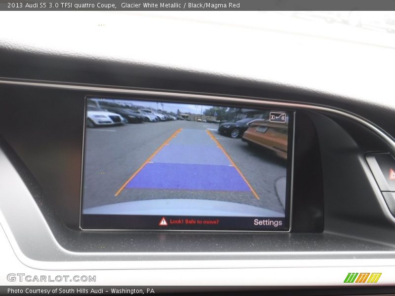 Glacier White Metallic / Black/Magma Red 2013 Audi S5 3.0 TFSI quattro Coupe