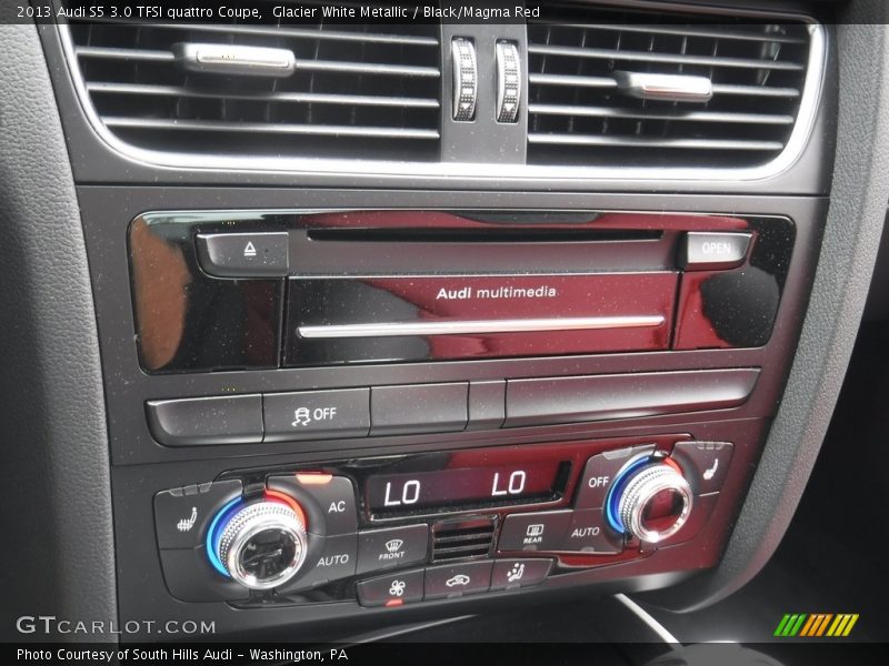 Glacier White Metallic / Black/Magma Red 2013 Audi S5 3.0 TFSI quattro Coupe