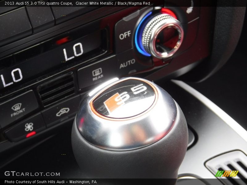 Glacier White Metallic / Black/Magma Red 2013 Audi S5 3.0 TFSI quattro Coupe