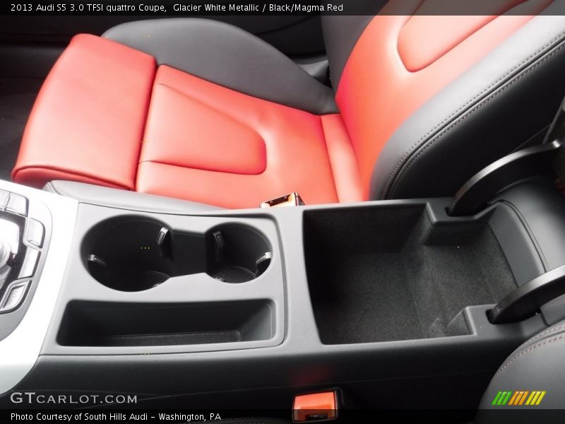 Glacier White Metallic / Black/Magma Red 2013 Audi S5 3.0 TFSI quattro Coupe