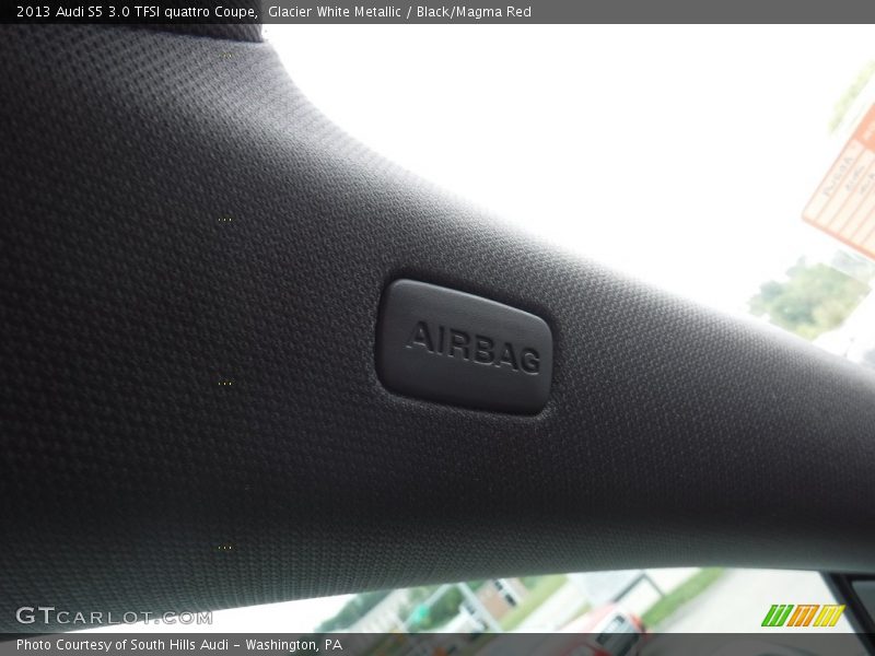 Glacier White Metallic / Black/Magma Red 2013 Audi S5 3.0 TFSI quattro Coupe