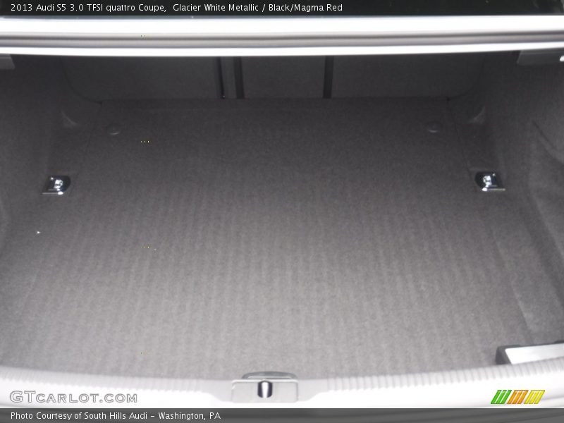 Glacier White Metallic / Black/Magma Red 2013 Audi S5 3.0 TFSI quattro Coupe