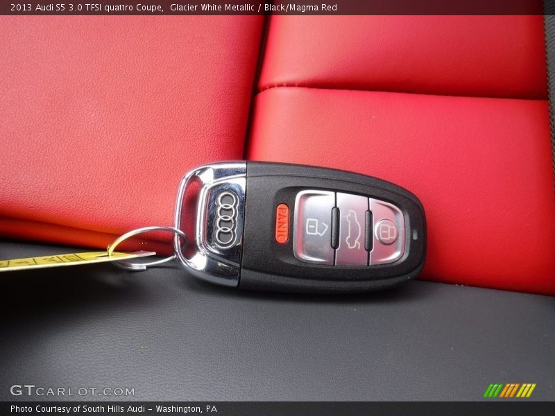 Glacier White Metallic / Black/Magma Red 2013 Audi S5 3.0 TFSI quattro Coupe