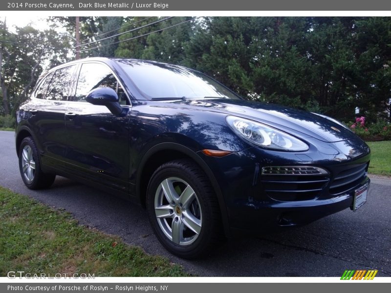 Dark Blue Metallic / Luxor Beige 2014 Porsche Cayenne