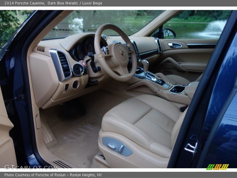 Dark Blue Metallic / Luxor Beige 2014 Porsche Cayenne