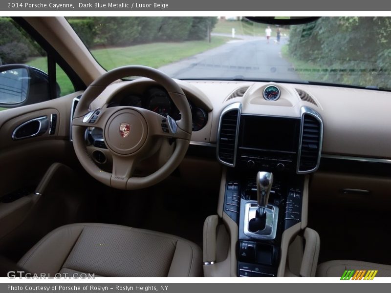 Dark Blue Metallic / Luxor Beige 2014 Porsche Cayenne