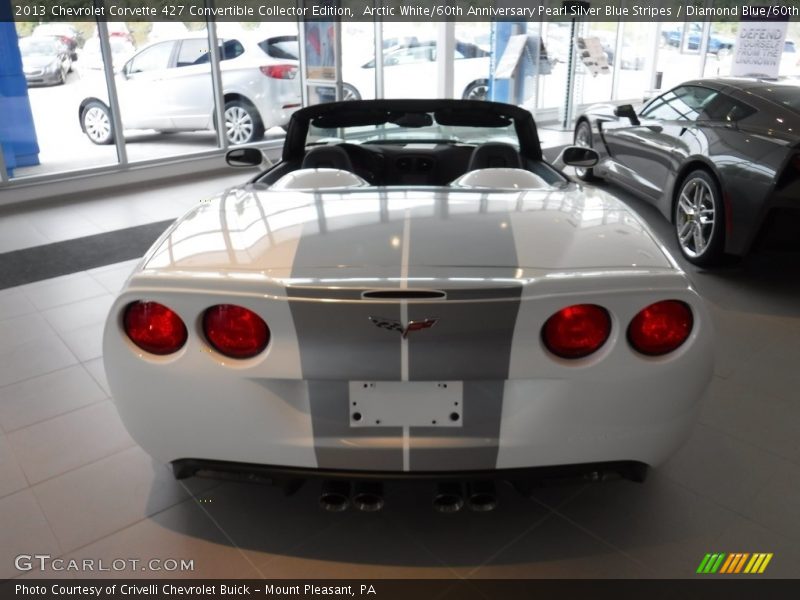 Arctic White/60th Anniversary Pearl Silver Blue Stripes / Diamond Blue/60th Anniversary Design Package 2013 Chevrolet Corvette 427 Convertible Collector Edition