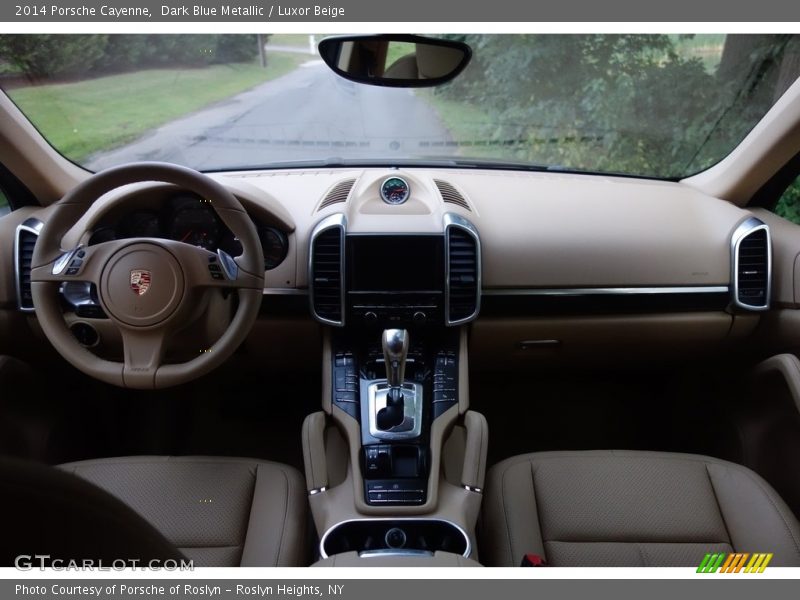 Dark Blue Metallic / Luxor Beige 2014 Porsche Cayenne