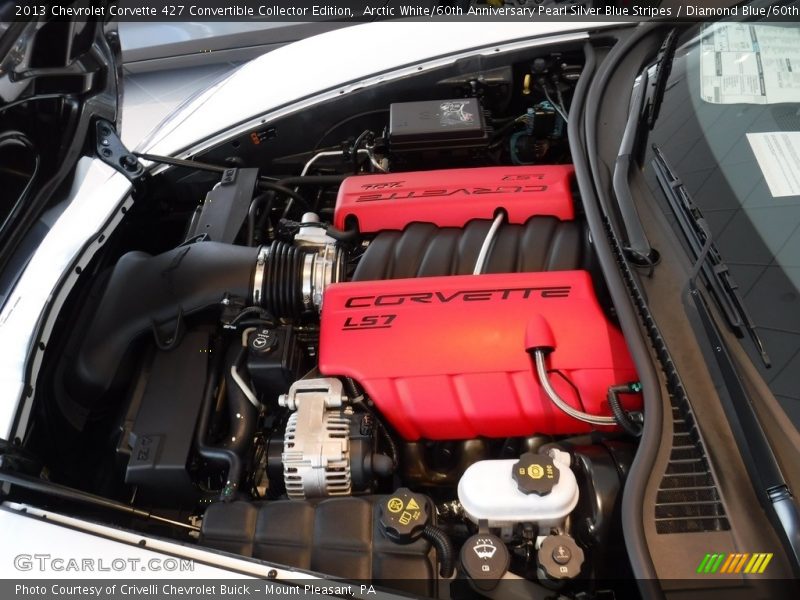 Arctic White/60th Anniversary Pearl Silver Blue Stripes / Diamond Blue/60th Anniversary Design Package 2013 Chevrolet Corvette 427 Convertible Collector Edition