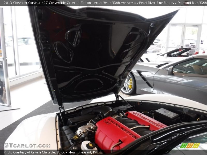 Arctic White/60th Anniversary Pearl Silver Blue Stripes / Diamond Blue/60th Anniversary Design Package 2013 Chevrolet Corvette 427 Convertible Collector Edition