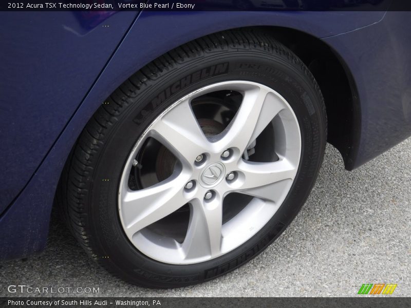 Vortex Blue Pearl / Ebony 2012 Acura TSX Technology Sedan