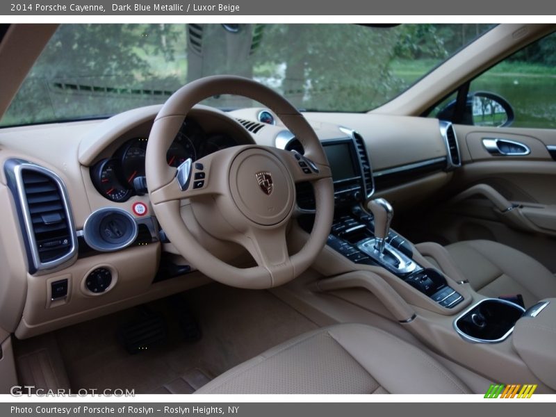 Dark Blue Metallic / Luxor Beige 2014 Porsche Cayenne