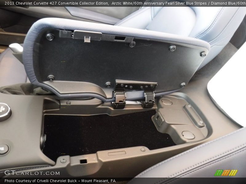 Arctic White/60th Anniversary Pearl Silver Blue Stripes / Diamond Blue/60th Anniversary Design Package 2013 Chevrolet Corvette 427 Convertible Collector Edition