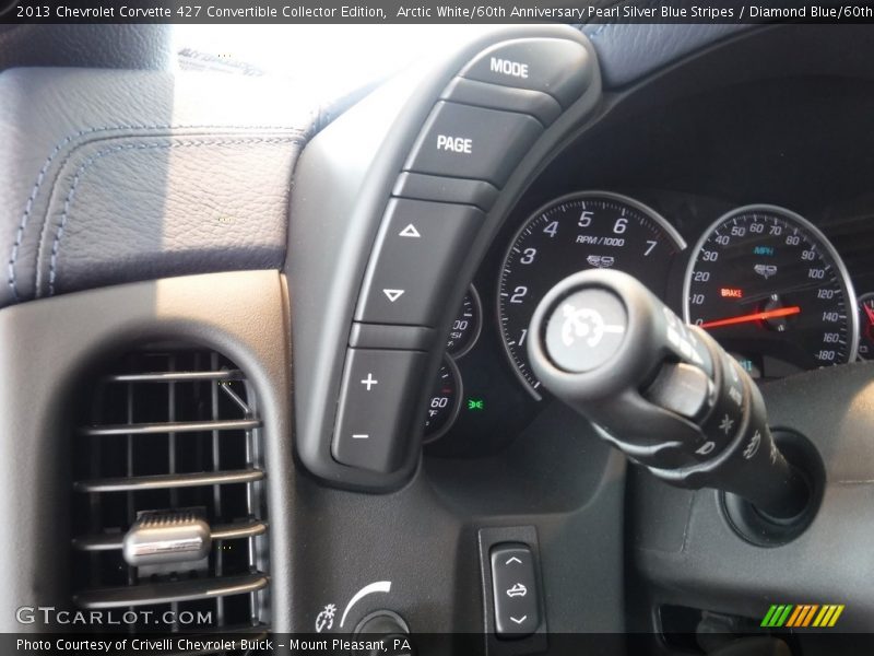 Arctic White/60th Anniversary Pearl Silver Blue Stripes / Diamond Blue/60th Anniversary Design Package 2013 Chevrolet Corvette 427 Convertible Collector Edition