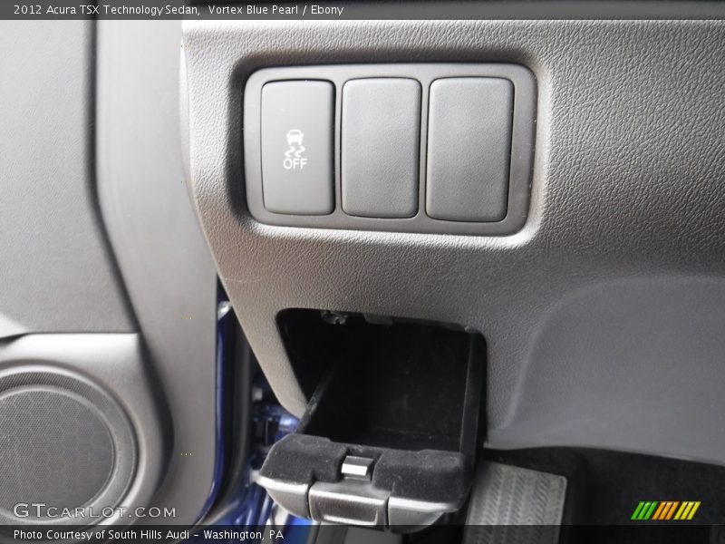 Vortex Blue Pearl / Ebony 2012 Acura TSX Technology Sedan