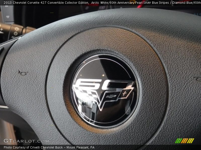 Arctic White/60th Anniversary Pearl Silver Blue Stripes / Diamond Blue/60th Anniversary Design Package 2013 Chevrolet Corvette 427 Convertible Collector Edition