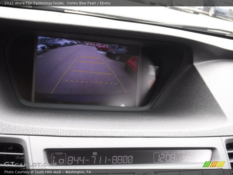 Vortex Blue Pearl / Ebony 2012 Acura TSX Technology Sedan