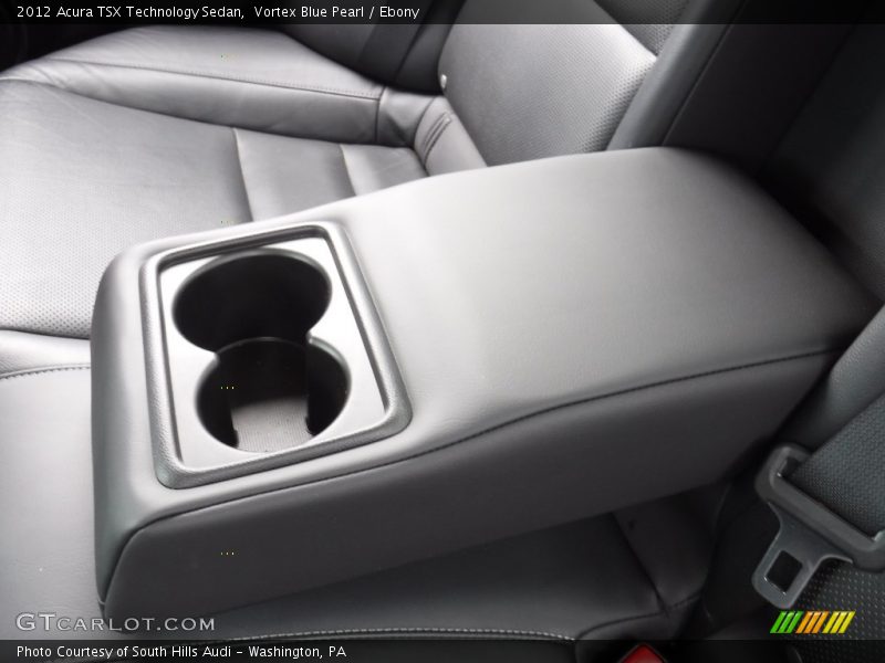 Vortex Blue Pearl / Ebony 2012 Acura TSX Technology Sedan