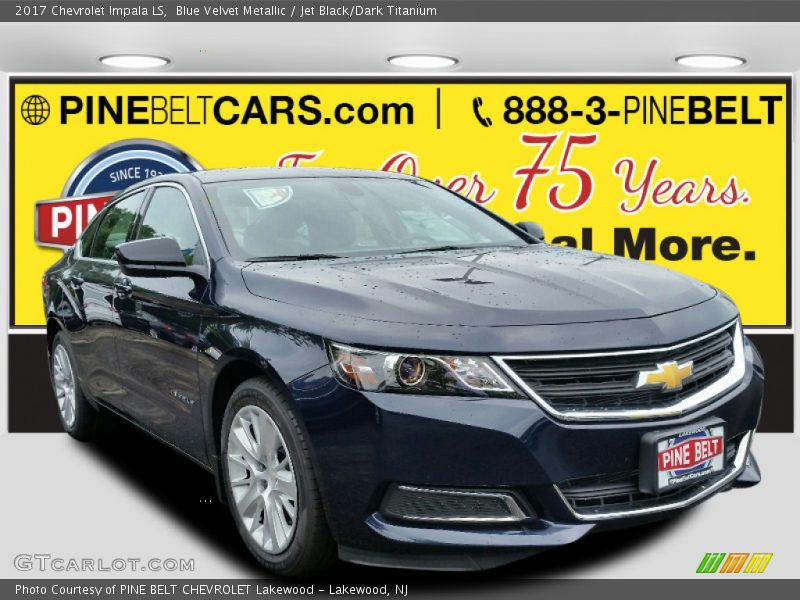 Blue Velvet Metallic / Jet Black/Dark Titanium 2017 Chevrolet Impala LS