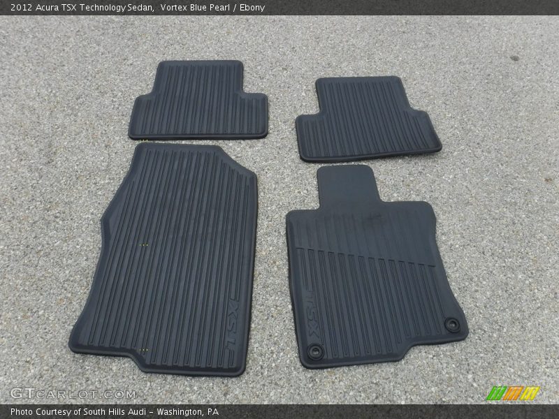 Vortex Blue Pearl / Ebony 2012 Acura TSX Technology Sedan