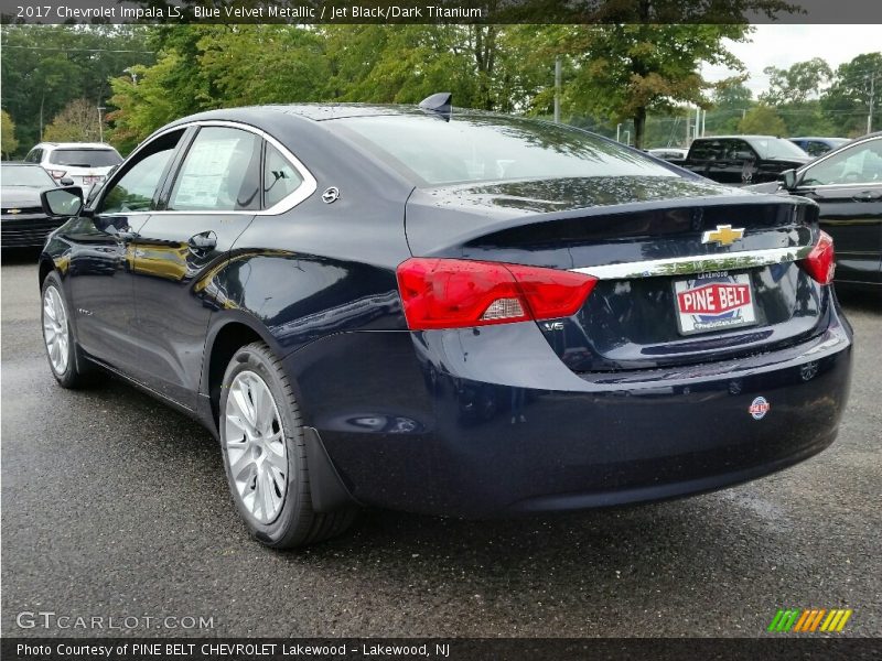 Blue Velvet Metallic / Jet Black/Dark Titanium 2017 Chevrolet Impala LS