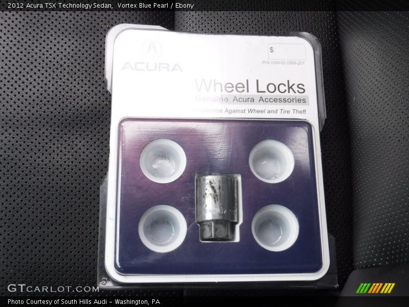 Vortex Blue Pearl / Ebony 2012 Acura TSX Technology Sedan