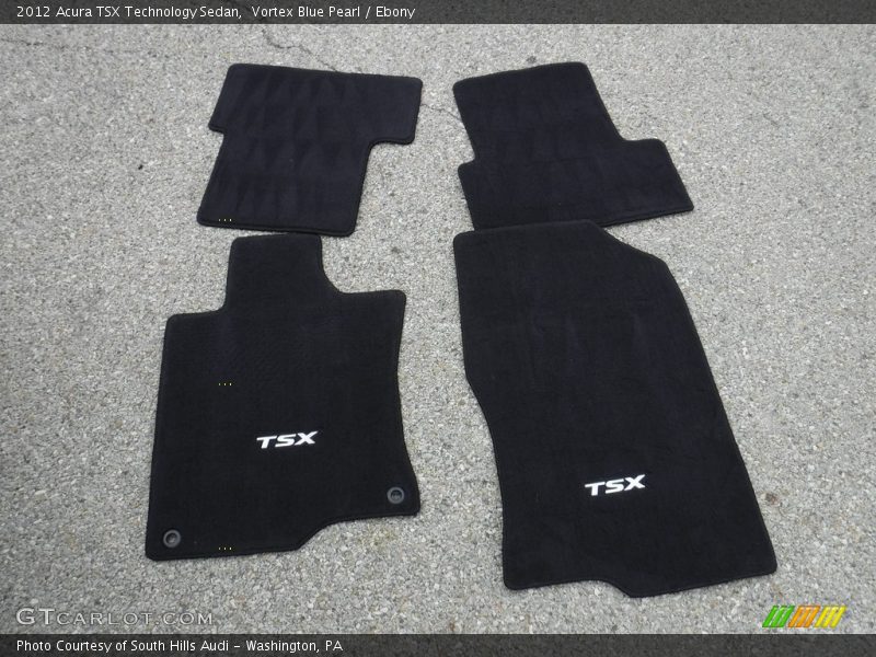 Vortex Blue Pearl / Ebony 2012 Acura TSX Technology Sedan