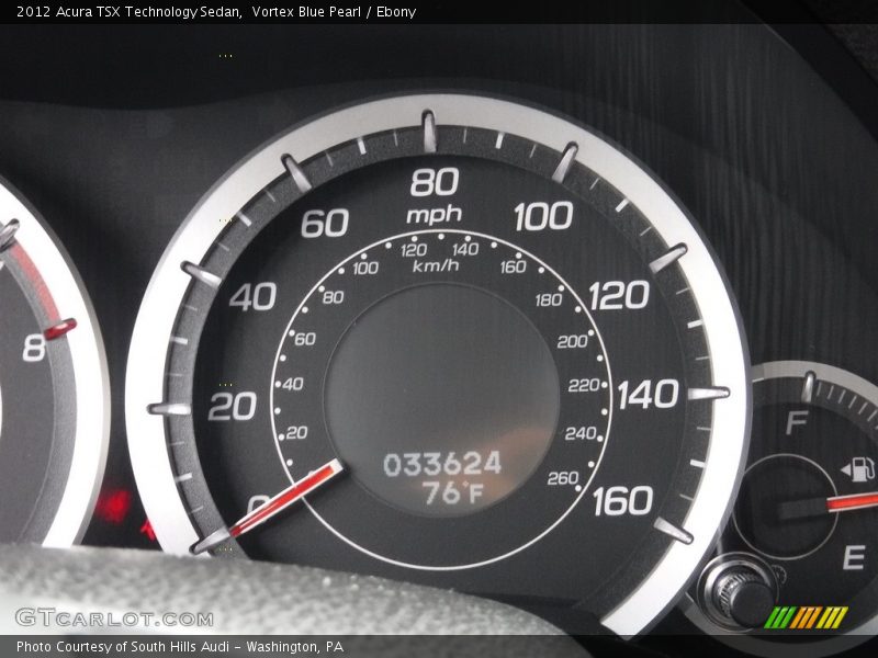  2012 TSX Technology Sedan Technology Sedan Gauges